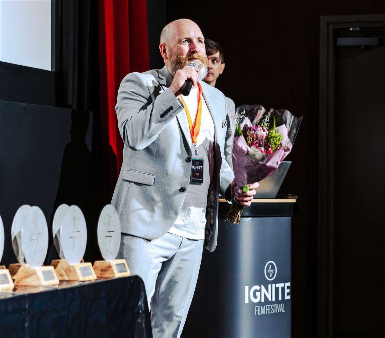 Billy Rees speaking at this year’s festival. Credit: Ignite Film Festival