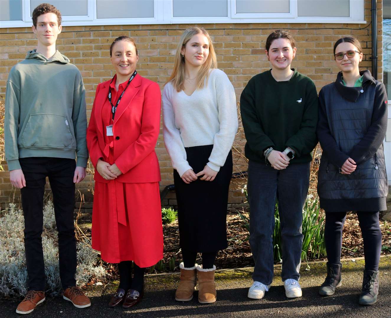 Henry, Lucy, Clara and Lily have all received offers to Oxbridge universities. Image supplied by Kennet School