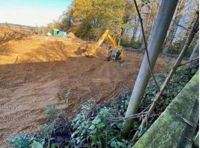 Works under way at the site in November 2022