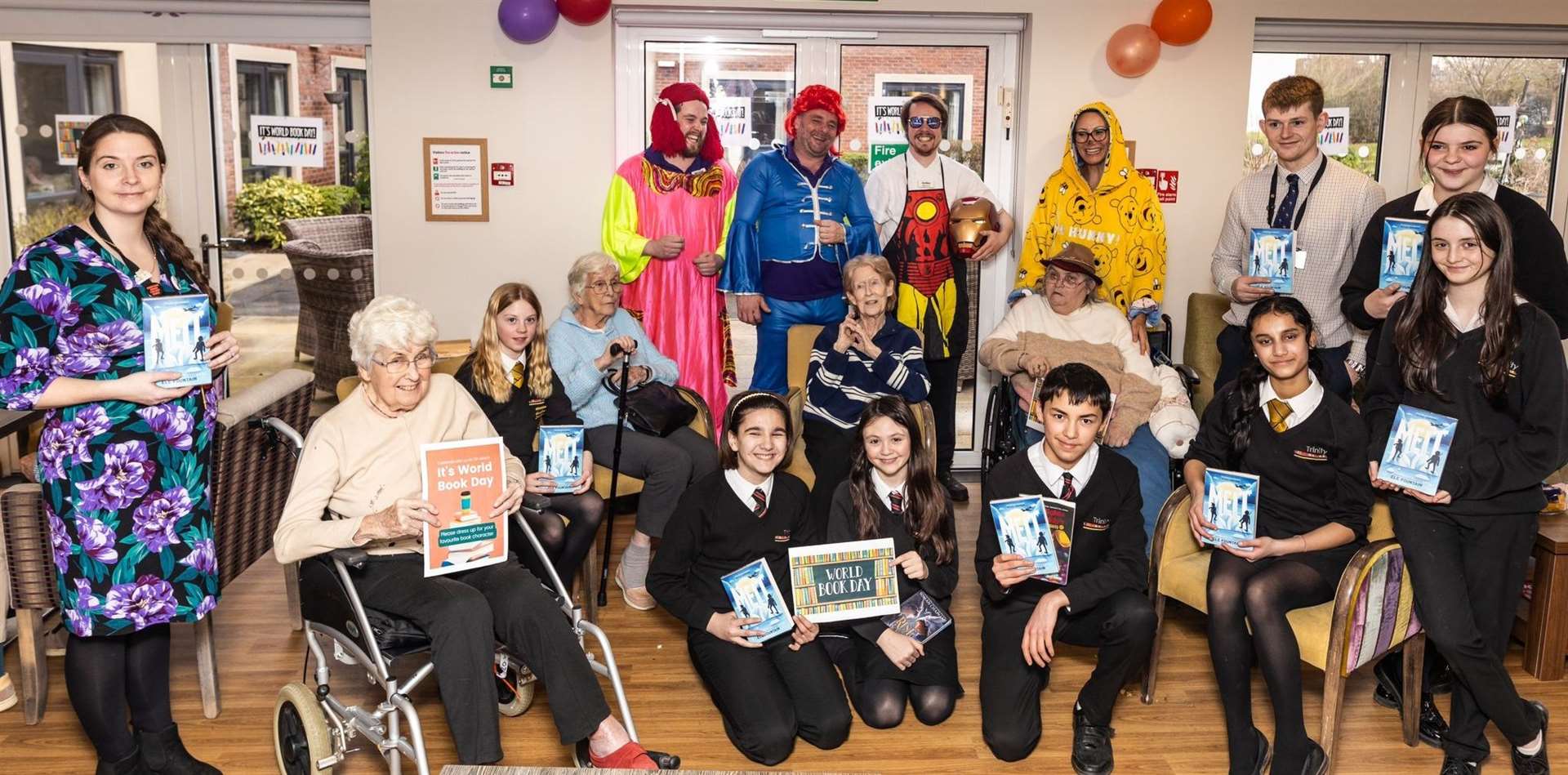 Winchcombe Place residents enjoyed sharing their favourite stories with pupils from Trinity School