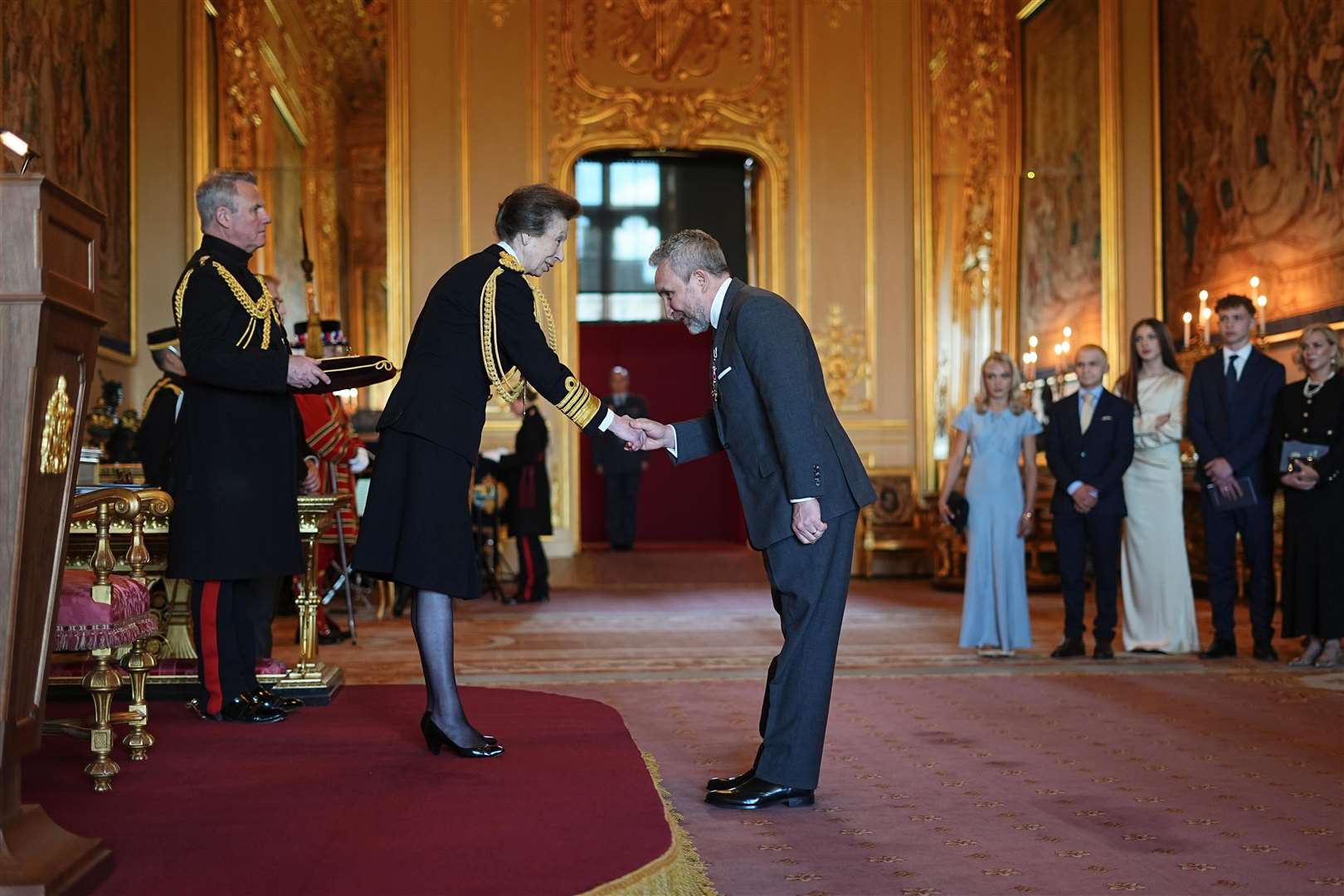 Eddie Marsan is made an OBE by the Princess Royal at Windsor Castle (Aaron Chown/PA)
