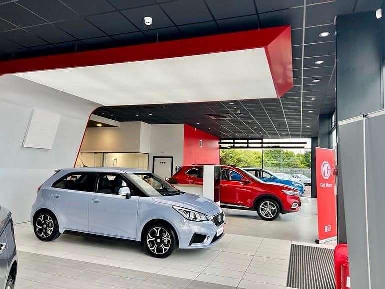 Inside the MG Newbury dealership