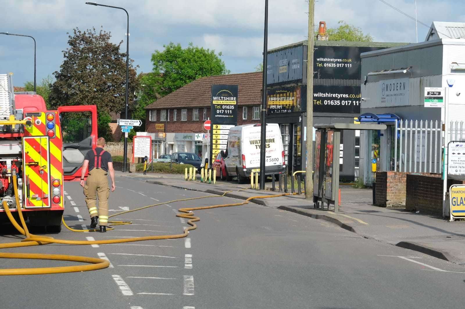 A fire has broken out at Wiltshire Tyres today (Tuesday) (57183097)