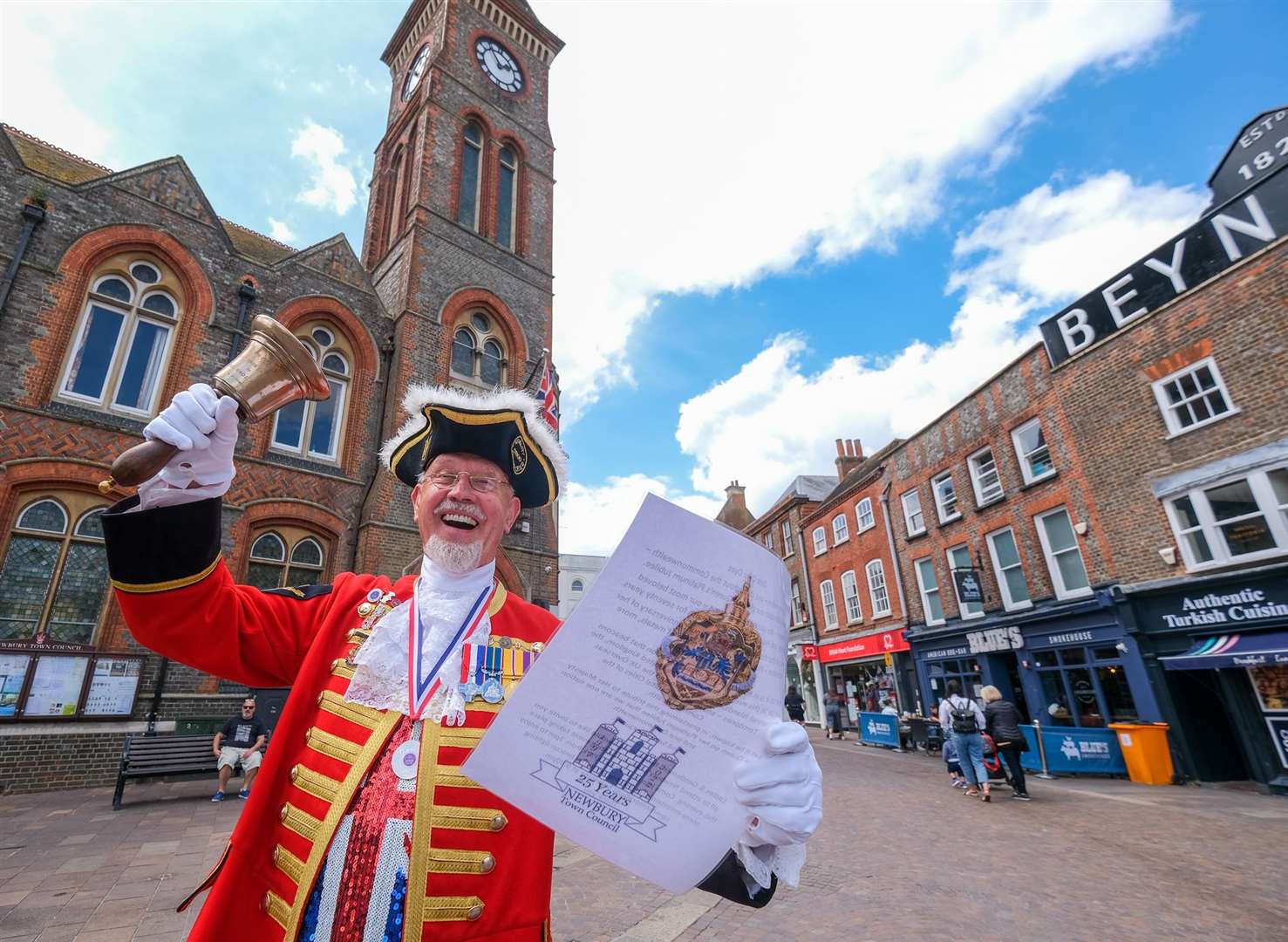 Newbury Town Crier Brian Sylvester.