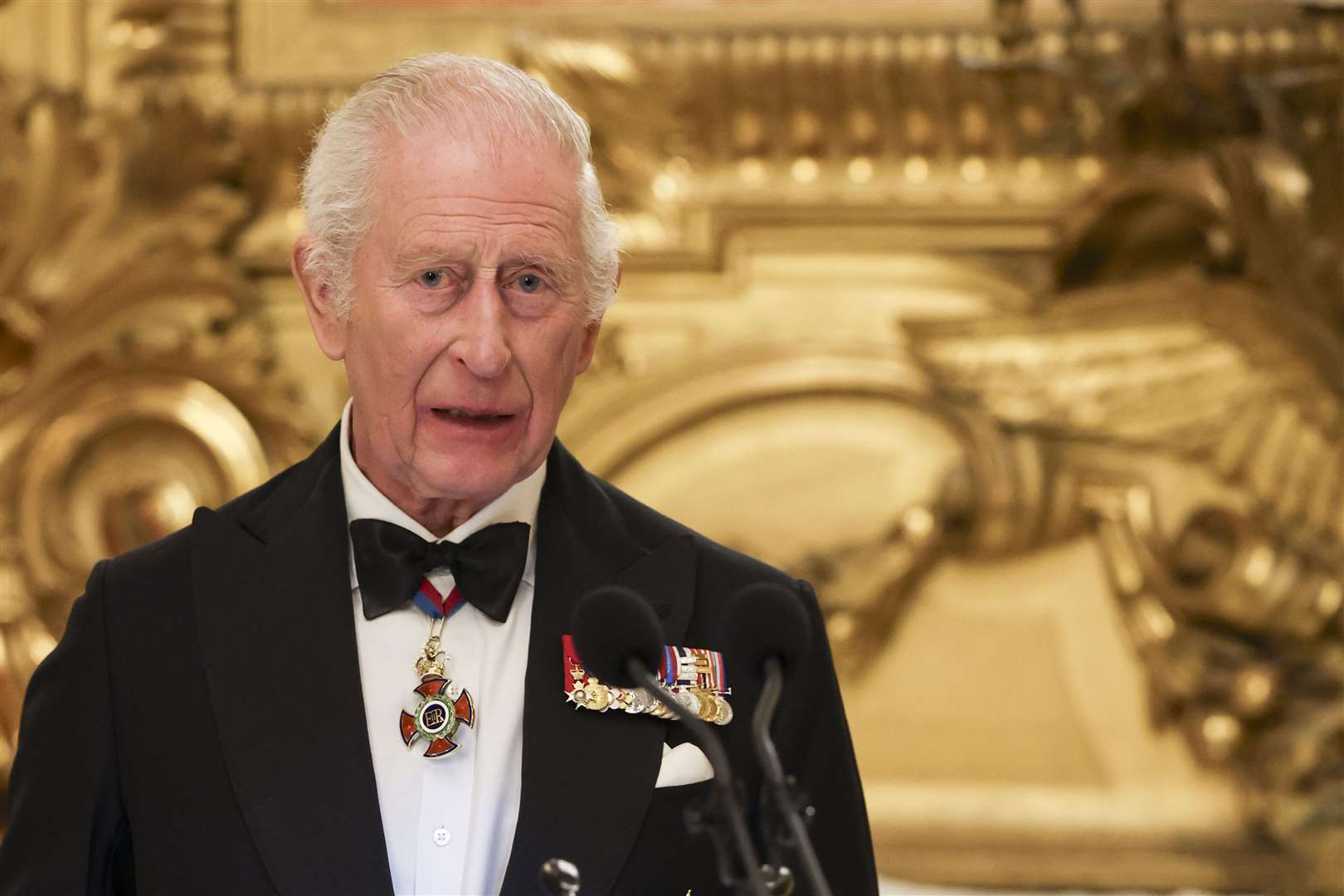 The King at the Palazzo Quirinale in Rome (Andrew Parsons/PA)