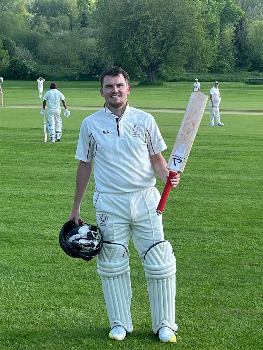 Lee Franklin after he scored 60 for the seconds