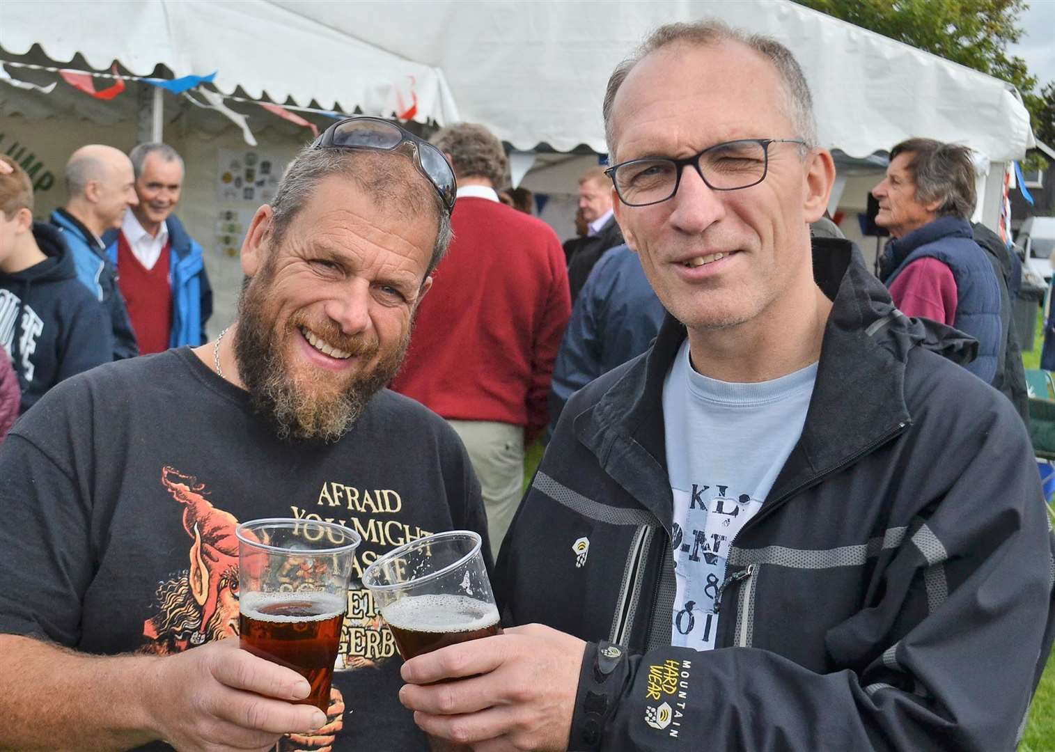 Andy MacKenzie and Chris Pratt at 2017's Bucklebury Beer Festival, credit: Chris Forsey