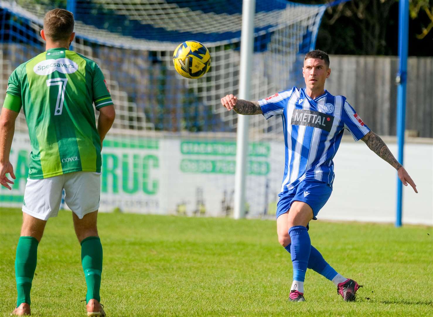 Curtis Angell hobbled off just before half time with an ankle injury