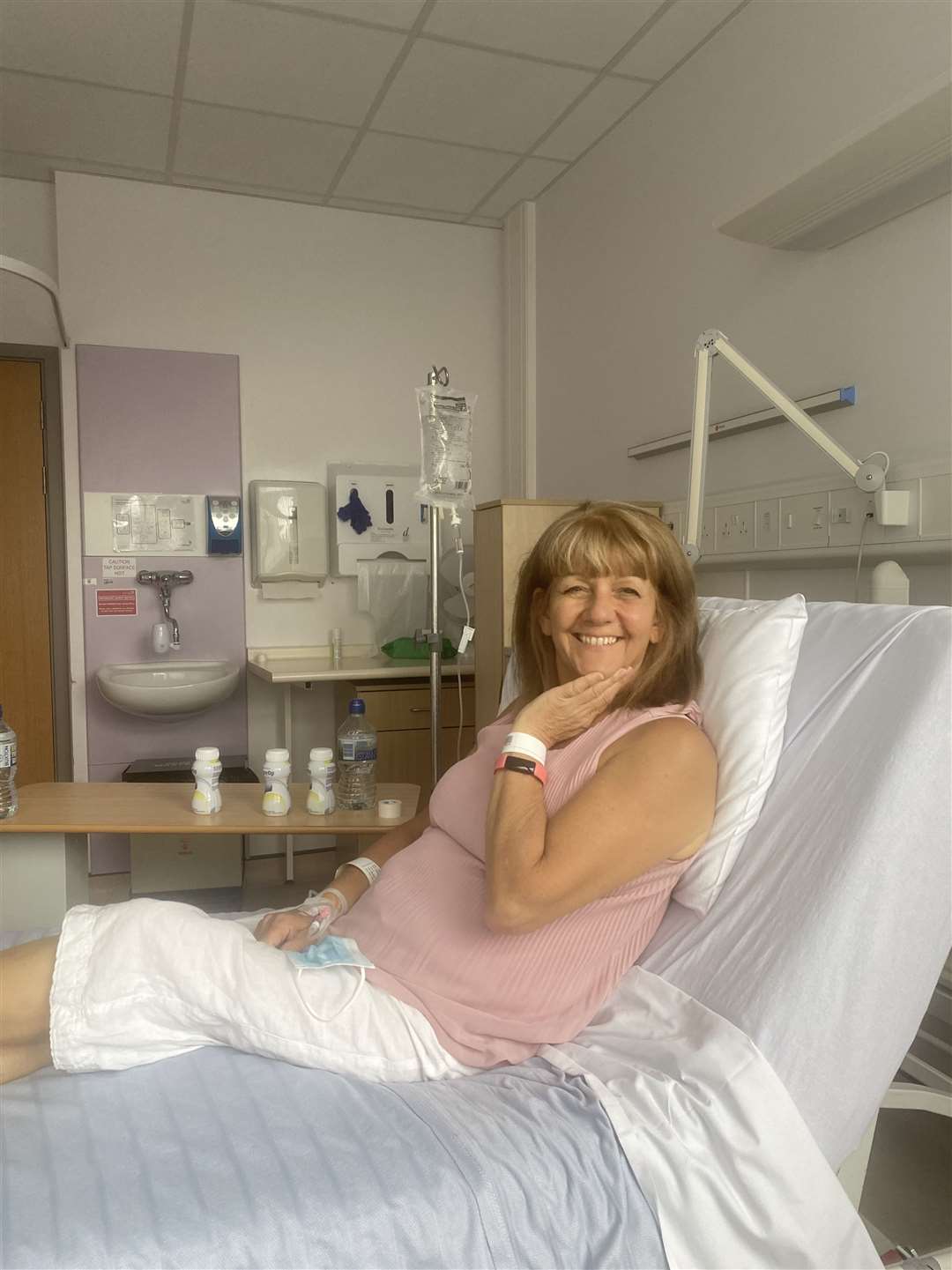 Helen French before she went in for life-saving surgery