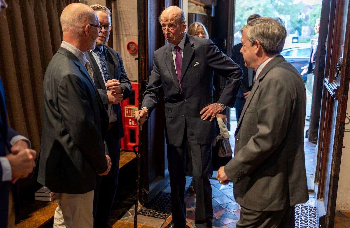The Duke of Kent, Patron of the Newbury Spring Festival, attends a performance of the London Philharmonic Orchestra at St Nicolas Church, Newbury Picture: David Hartley