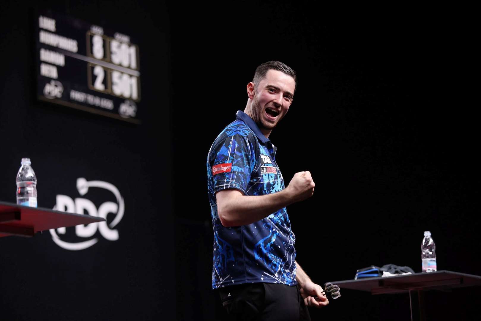 Luke Humphries wins the NZ Darts Masters. PDC World Series of Darts - New Zealand Darts Masters at Globox Arena, Hamilton on Saturday August 17 2024 Photo credit: Stephen Parker / www.photosport.nz