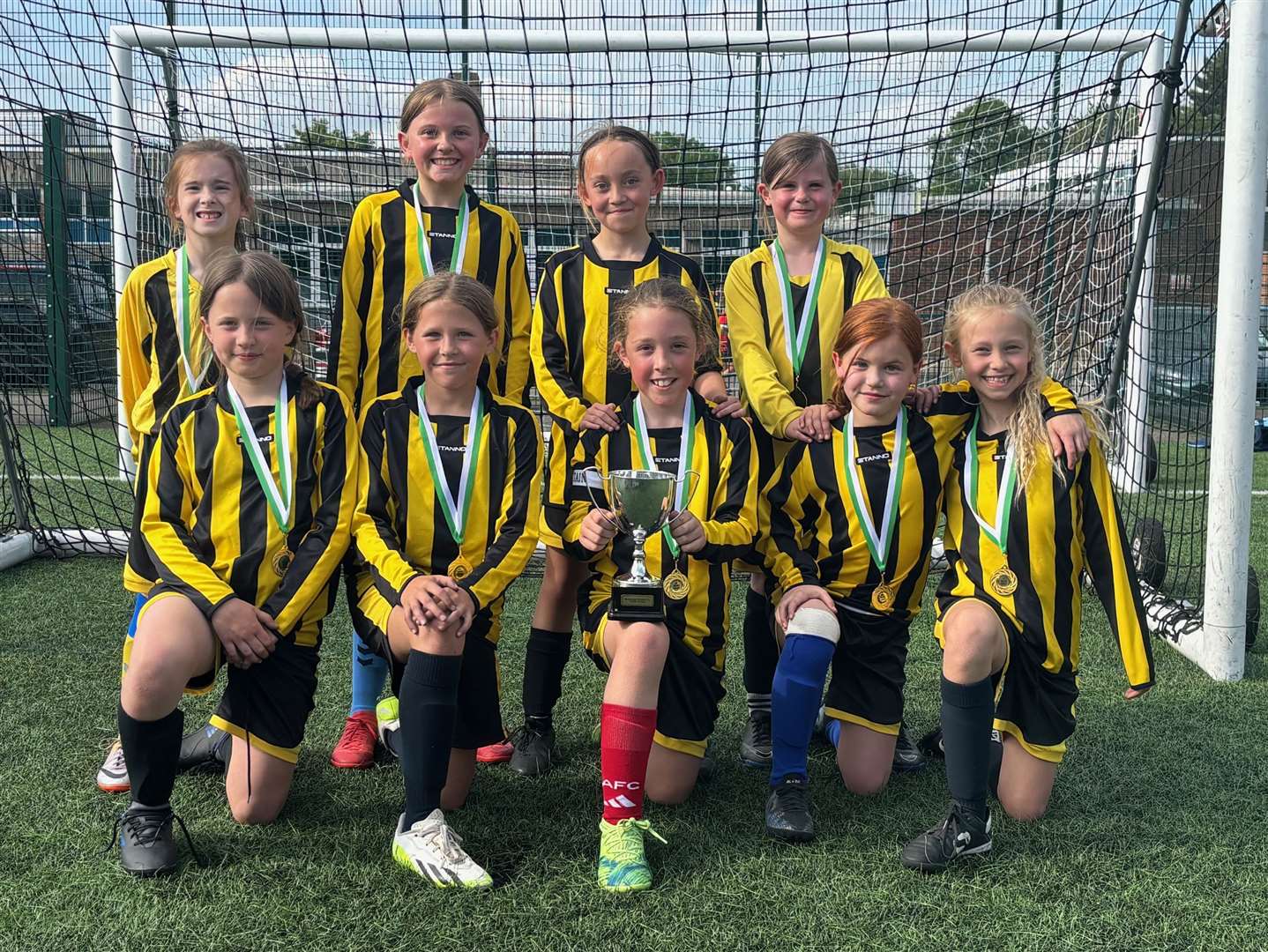 St. Nics girls celebrate their season