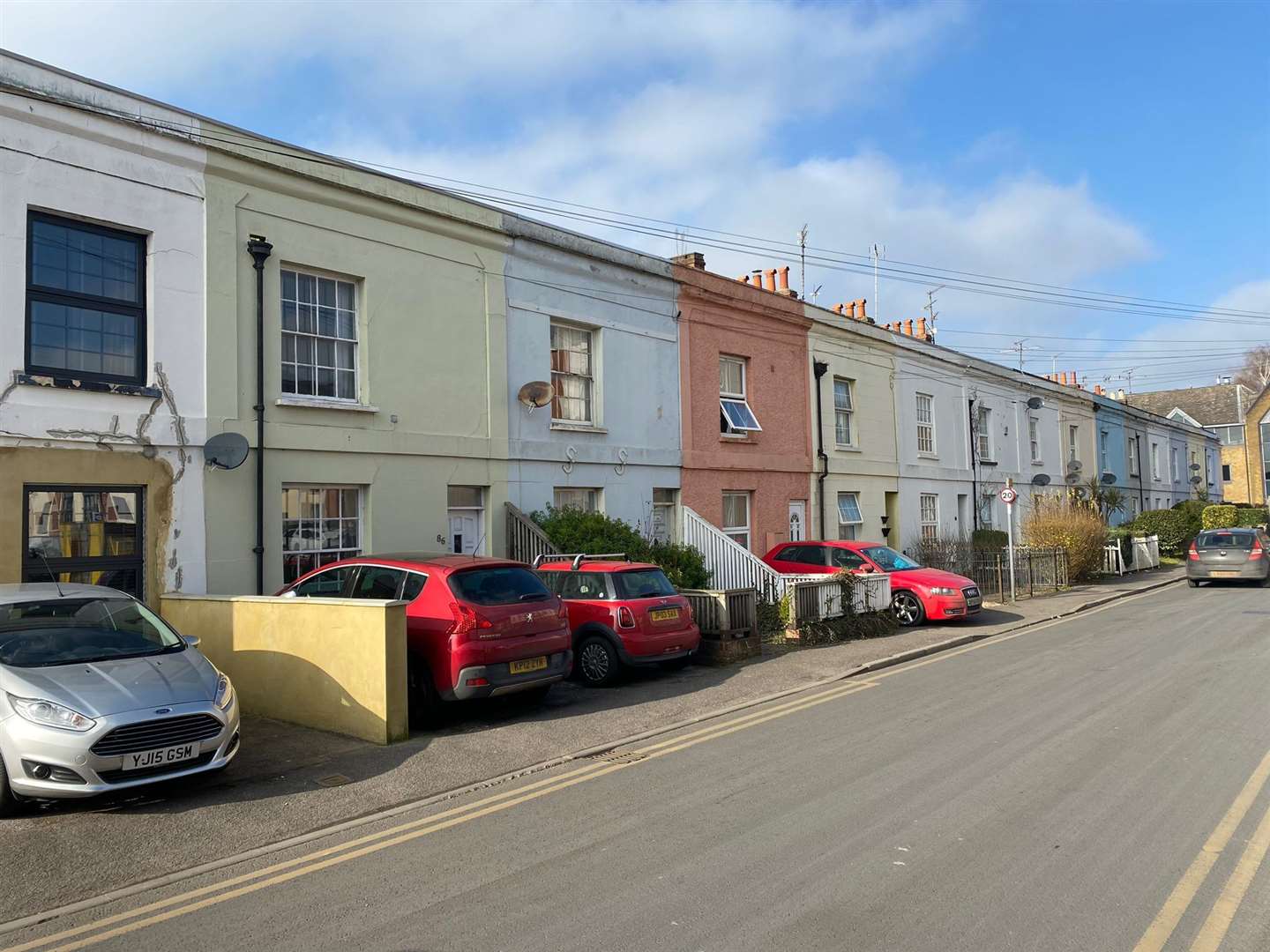 The row of terraced houses on West Street formerly called Carnarvon Terrace