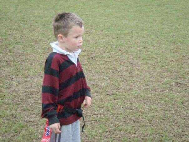 A young Ollie Allan in action for Hungerford RFC