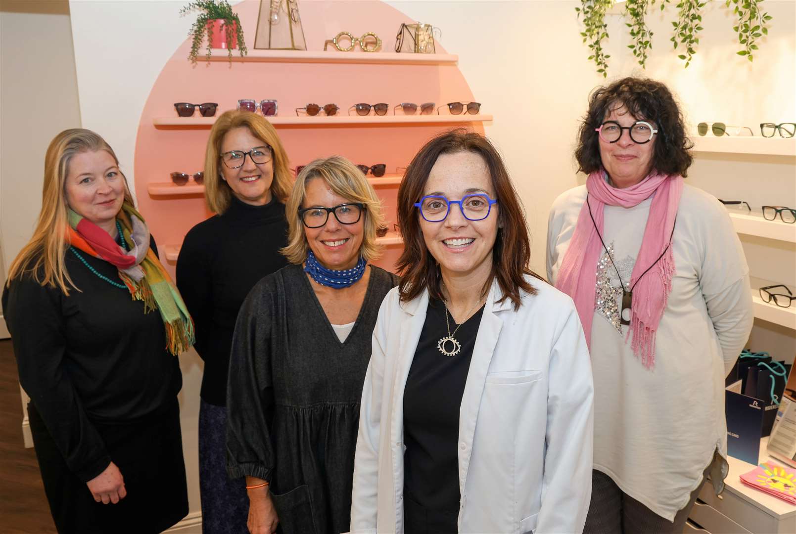 Valarie Jerome (centre right) set up the optometrist business at 49 Northbrook Street in late 2019