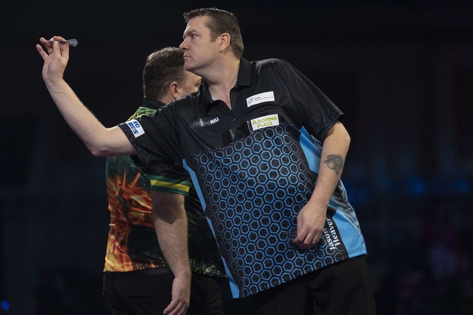 Jason Heaver enjoyed his time on the Alexandra Palace stage Pic: Lawrence Lustig/PDC