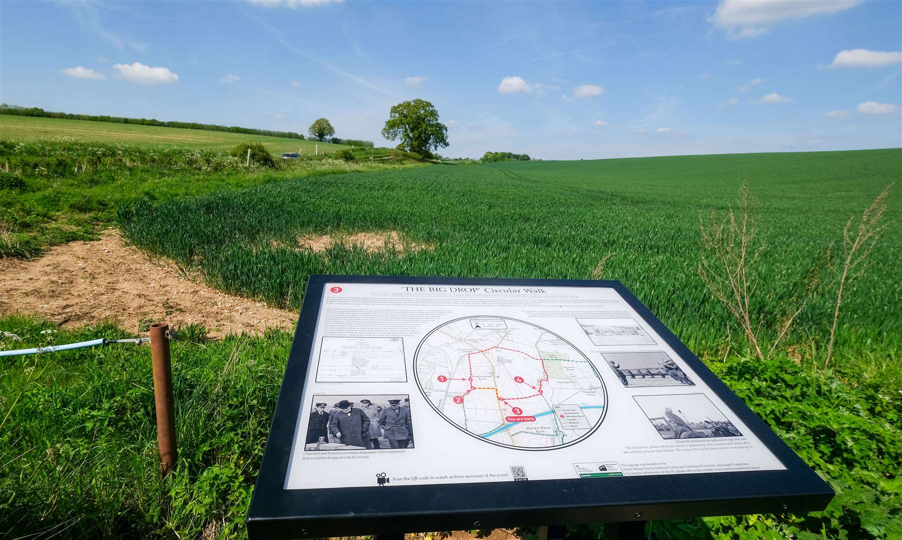 Information panel commemorating 'The Big Drop'