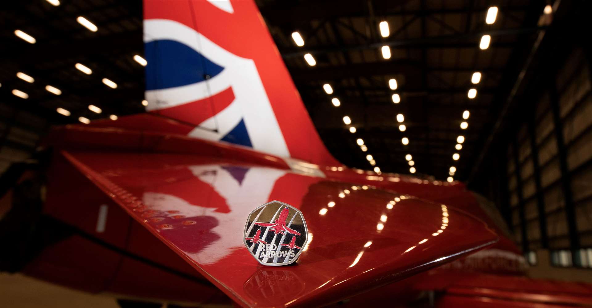A selection of the new coins have been crafted in colour, bringing the speed and agility the Red Arrows are famed for to life