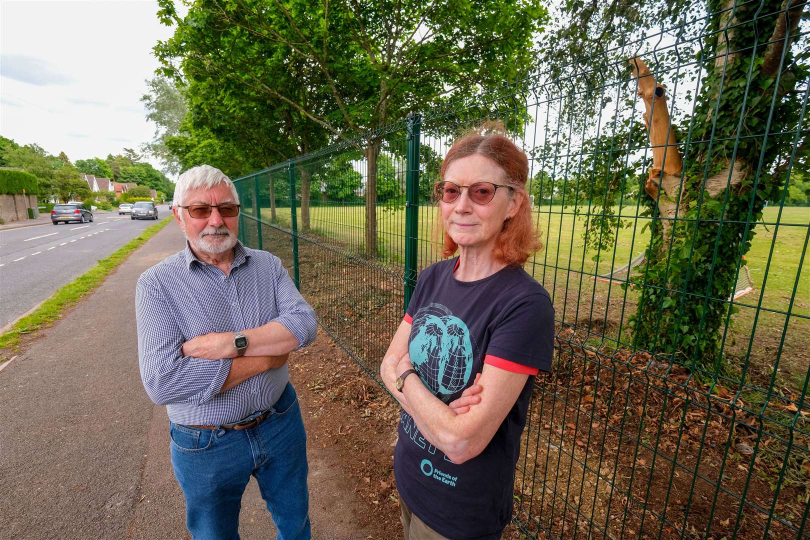Friends of the Earth Newbury members Graham Forde and Susan Millington