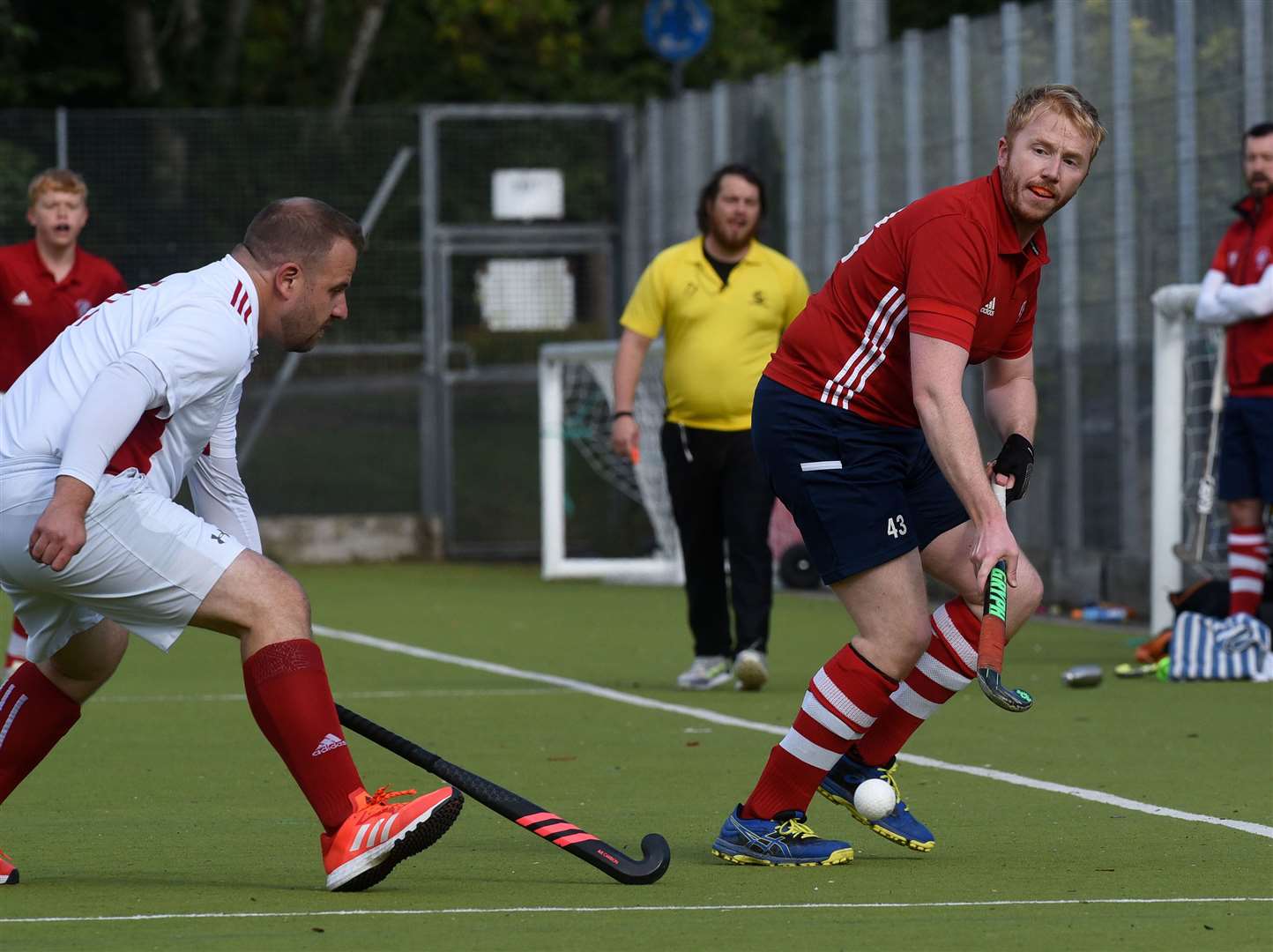 Neil McCullen flicks past a Windsor defender