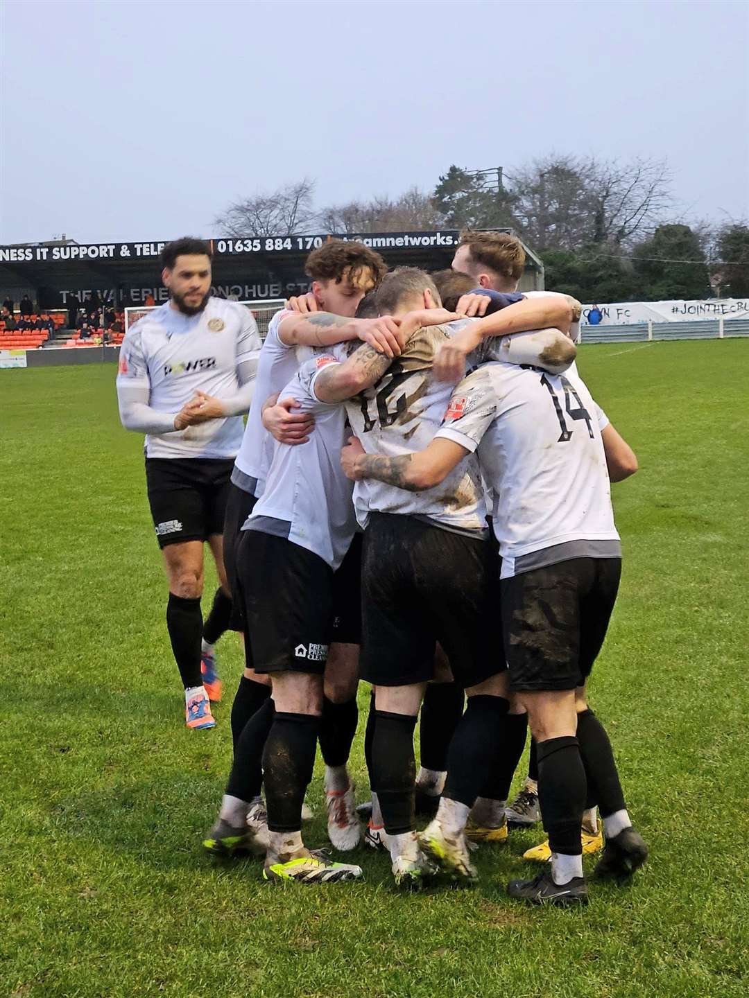 Hungerford Town celebrate Jose Marquez's Boxing Day goal