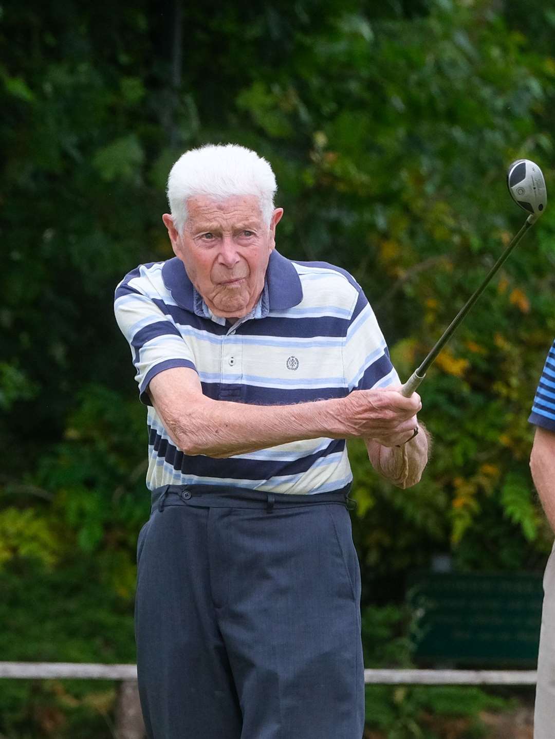 Jim Dearlove celebrates 100th Birthday with a game of golf ..Ref: 24-0221.