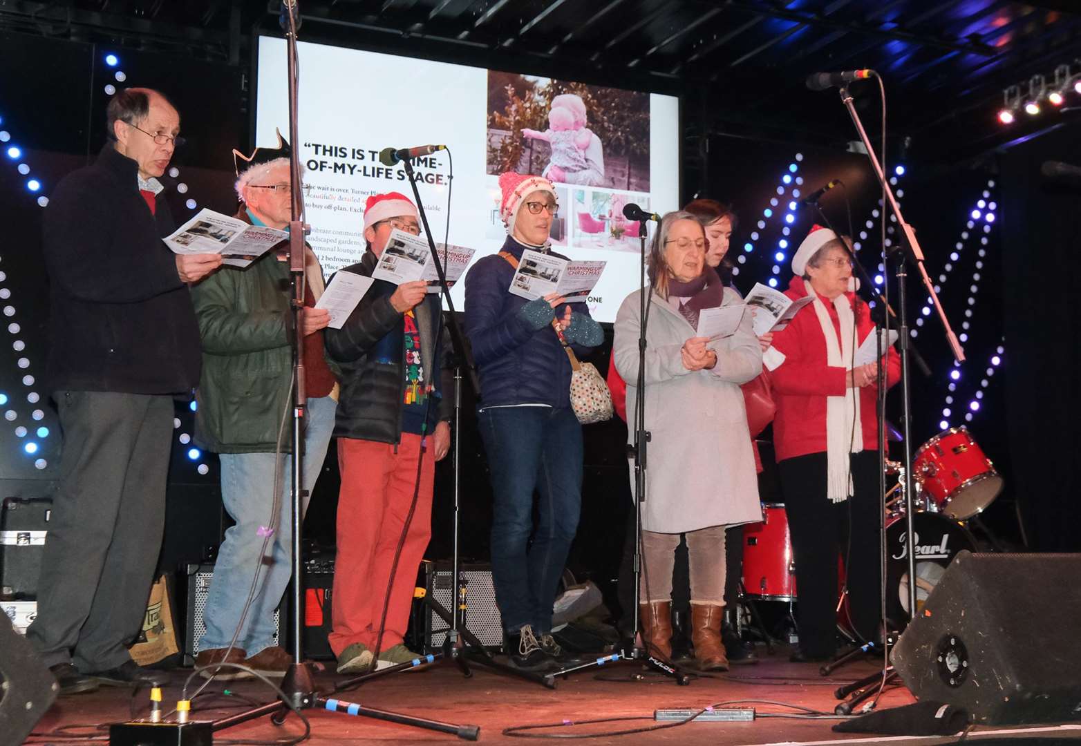 Song filled the air as the choirs took to the stage.