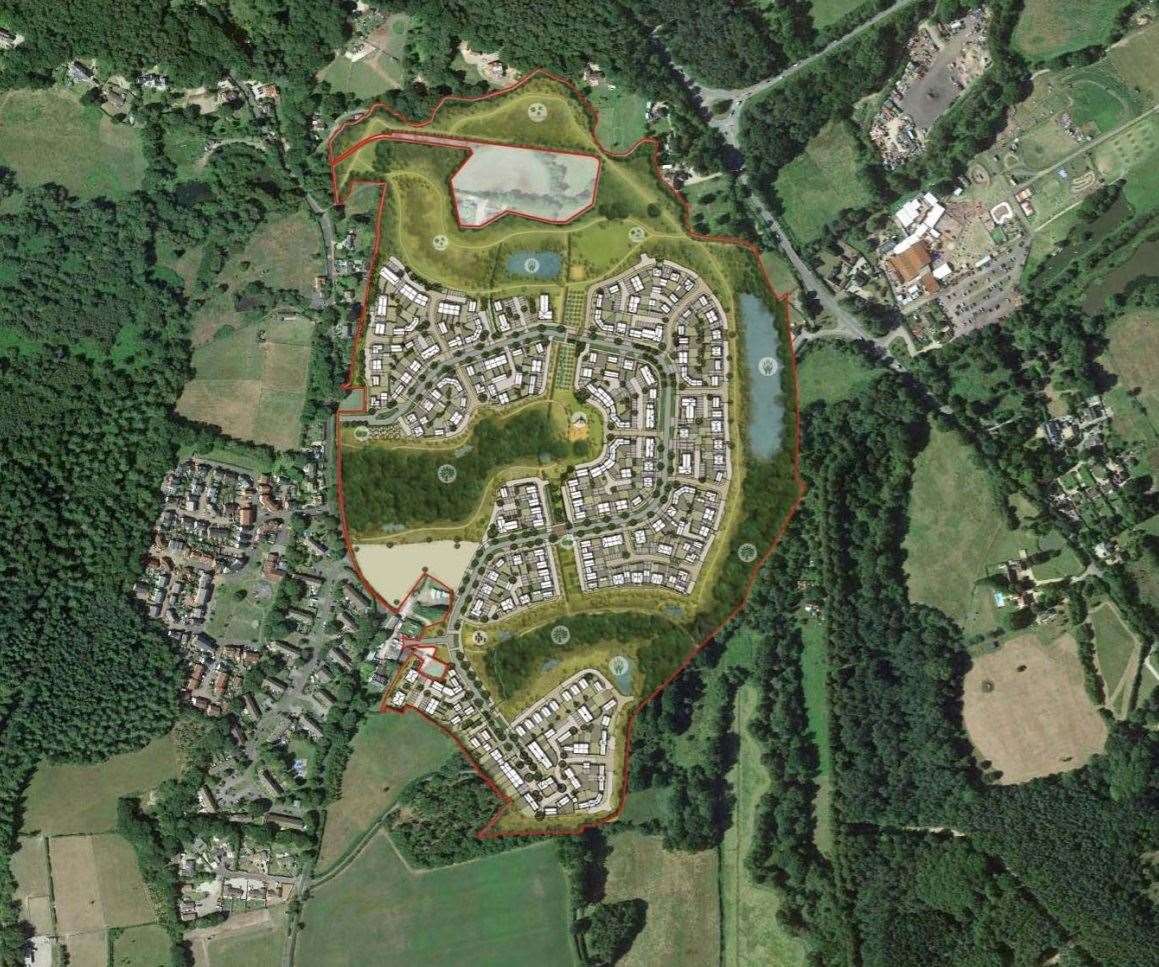 The proposed layout of the site in Bishops Green. (54014975)