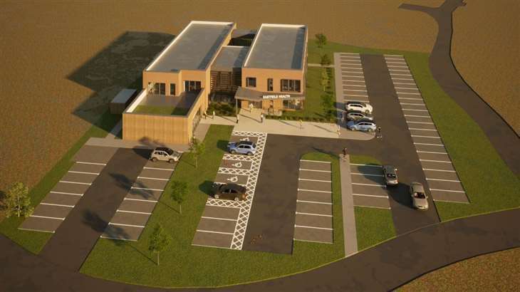 Artist's impressions of the proposed new Eastfield House Surgery scheme, credit: Osmond Tricks
