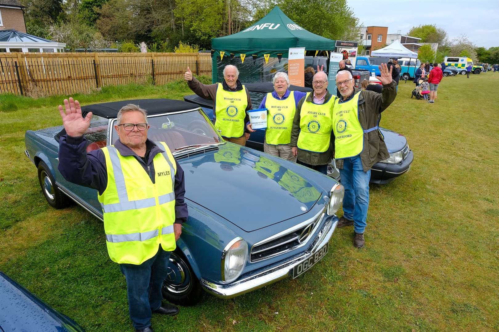 The 1st Hungerford Rotary Club Classic Car Show Rotary Club members at Car Show (56419844)