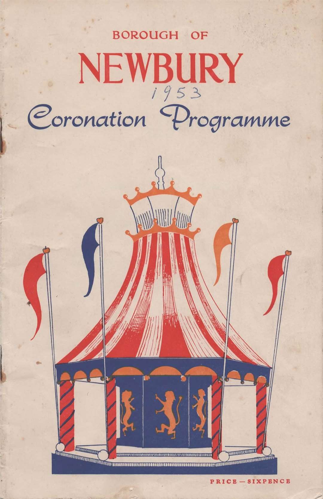 A souvenir programme for Newbury's Coronation celebrations in 1953