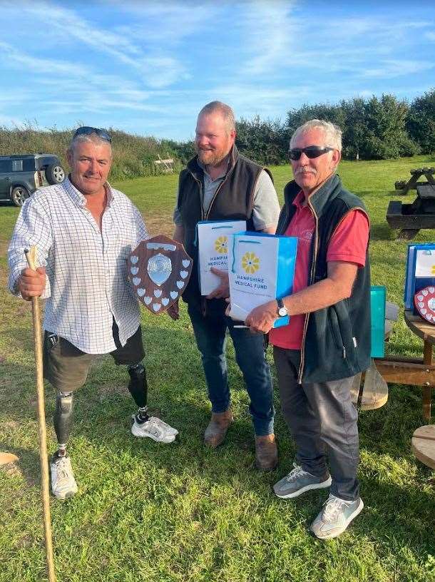 Over £13,000 was raised for the Hampshire Medical Fund at a clay pigeon shoot event at Folly Farm in Kingsclere