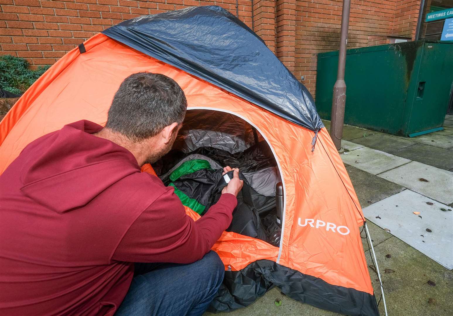 Tents outside West Berkshire Council