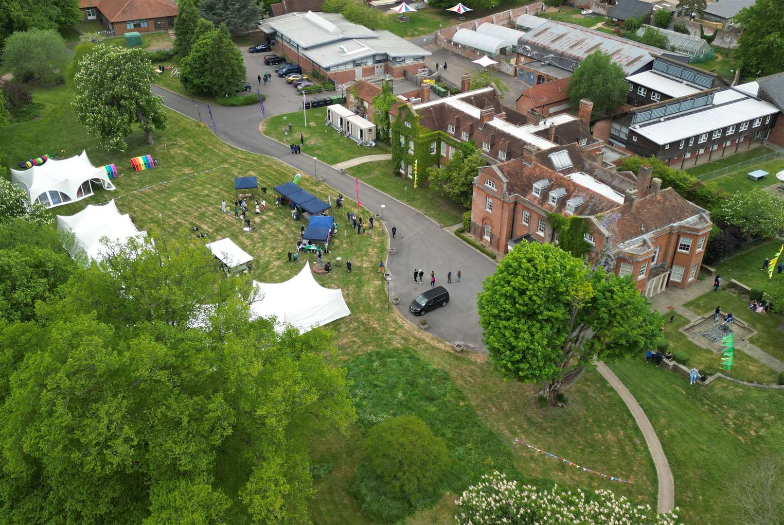 Aerial view of the festival. Credit: Louise Bellaers
