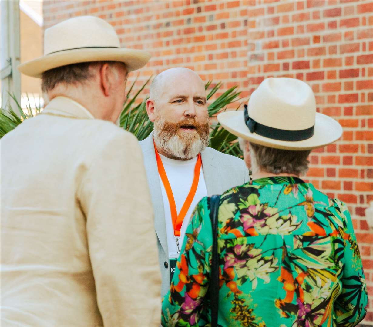 Billy Rees speaking with Mayor of Marlborough Nicholas Fogg and his wife. Credit: Ignite Film Festival