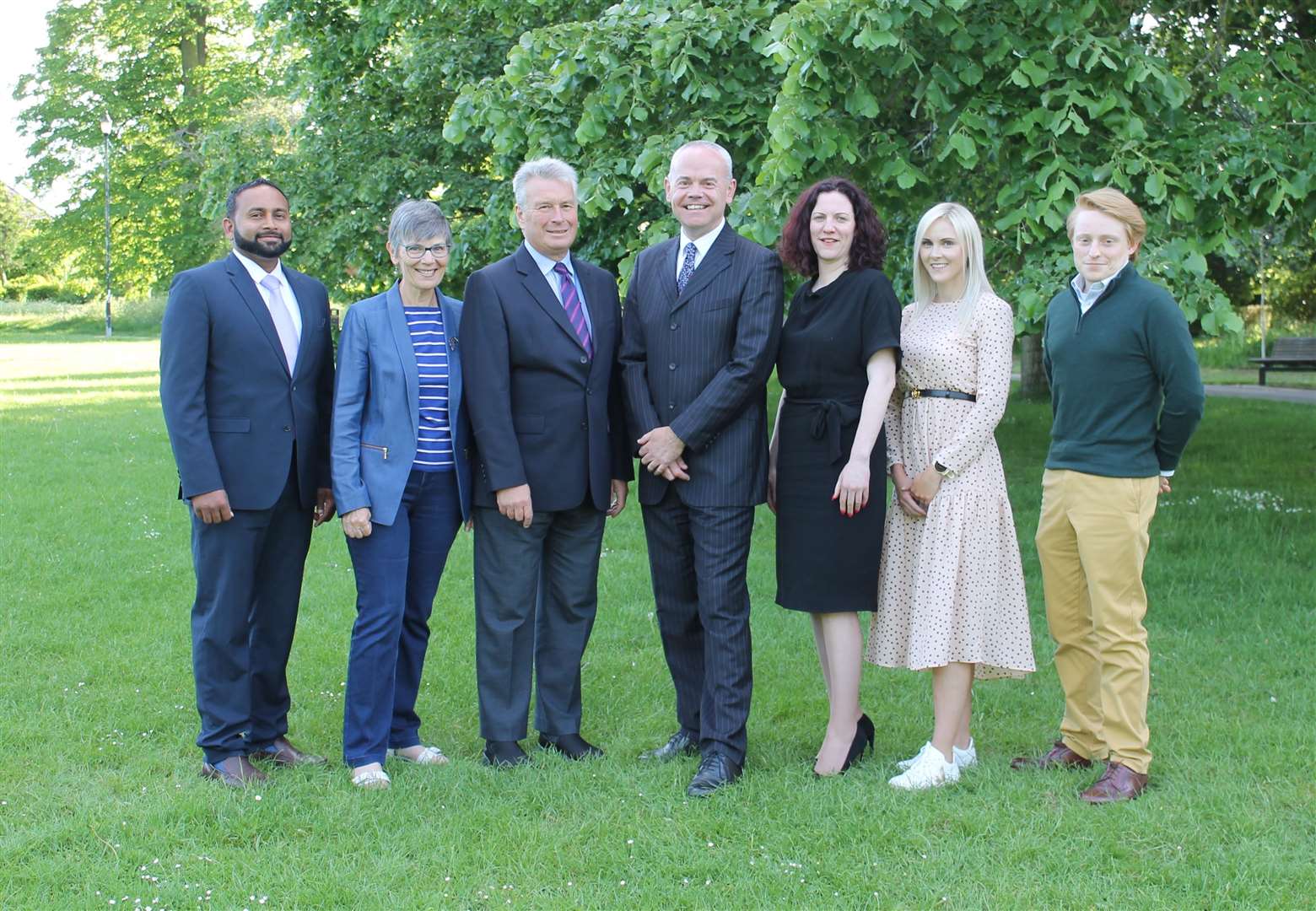 From left to right: Jay Ganesh, Jenny Vaux, John Izett, Simon Bound, Hayley Eachus, Rebecca Bean and Samuel Carr. (56831608)