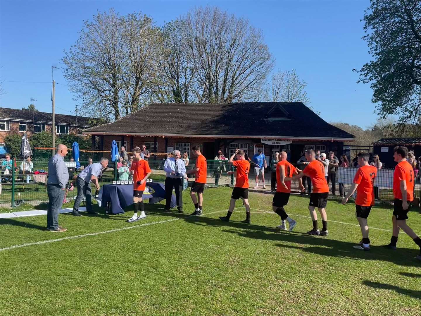 Kintbury Rangers with the Wiltshire Senior League title