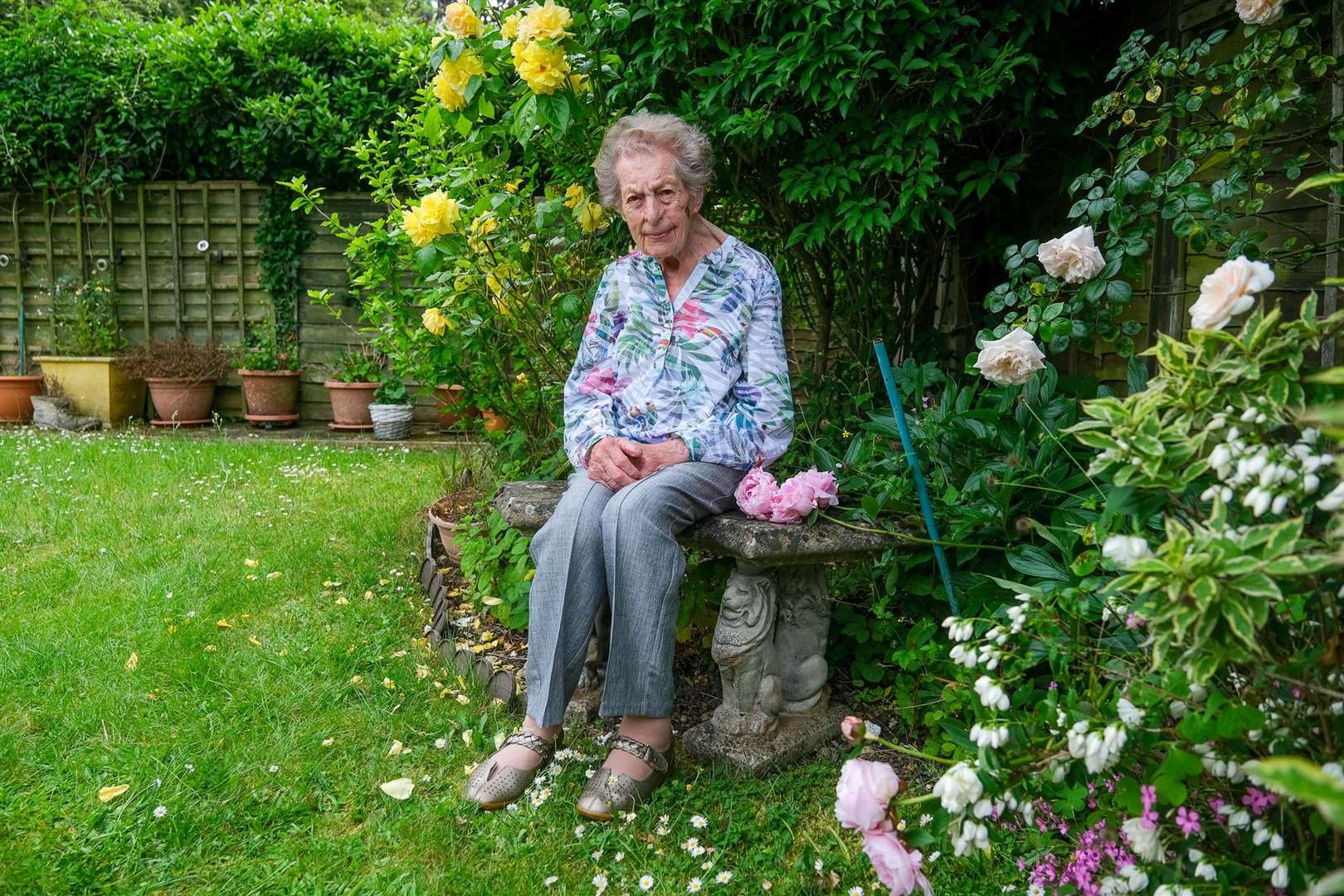 Ruth Saunders at age 107