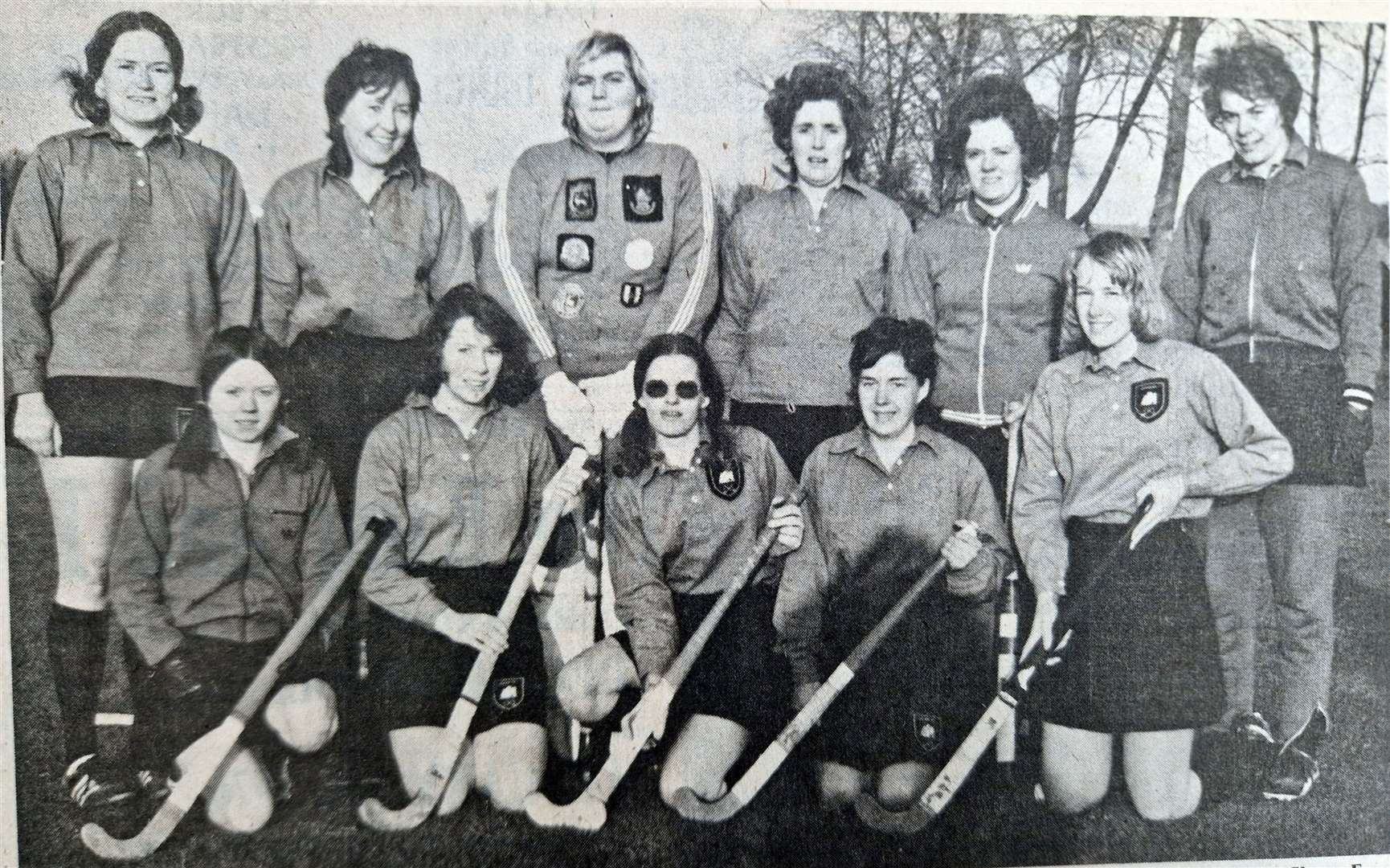 This picture is of Newbury women’s hockey club first team in 1975. The team was (back row, from left to right): J Furness, J Russ, V Edmonds, B Barnett, J Shaw, E Whittaker. Front row: P Ferguson, A Carlisle, C Houghton, M Crees, F Douglas.