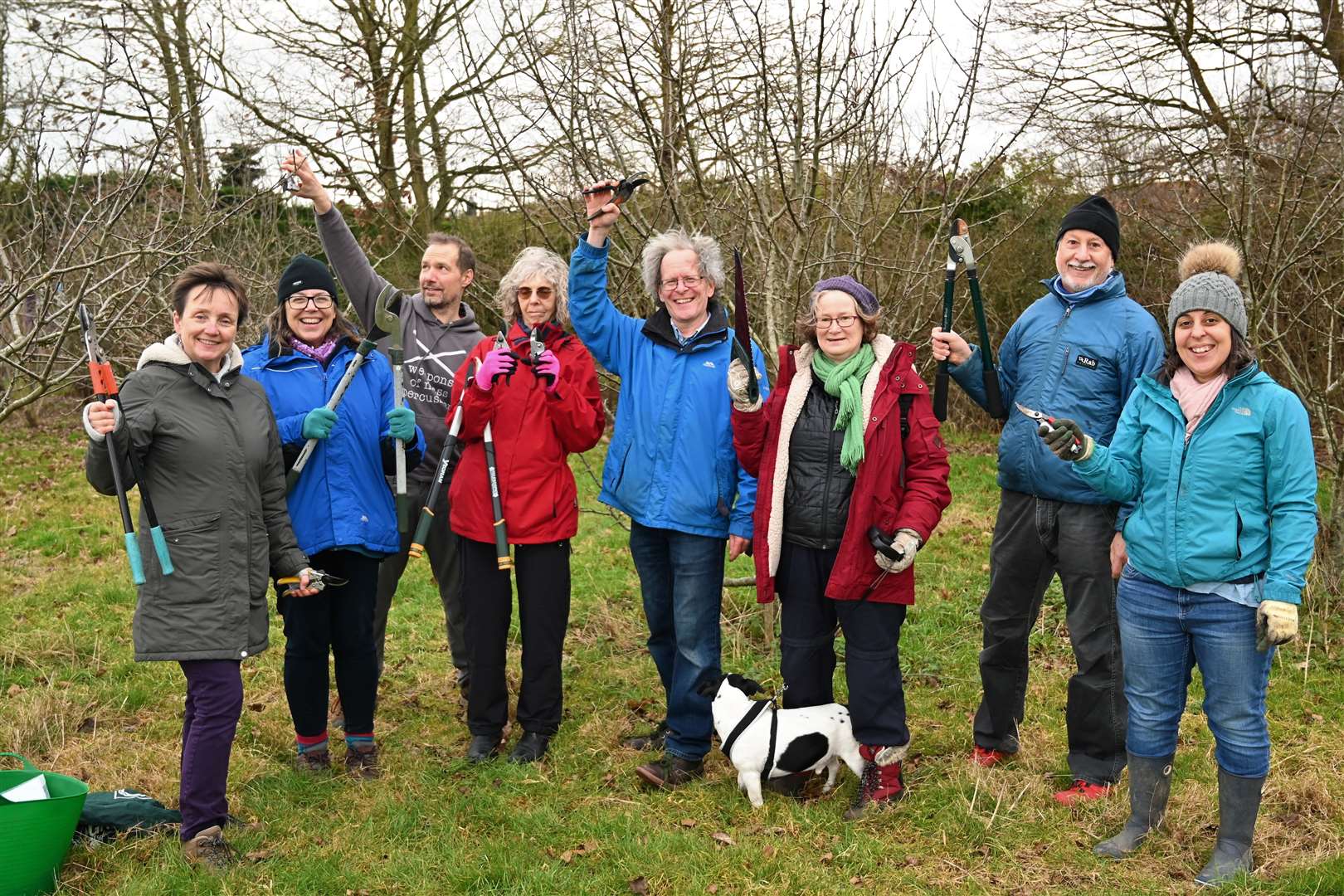 Growing Newbury Green members at an orchard pruning workshop they held last month at the city recreation ground