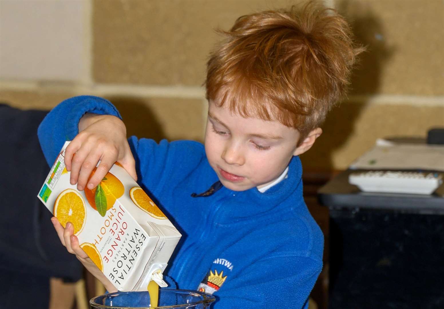 Brightwalton pupil mixing ingredients for a smoothie