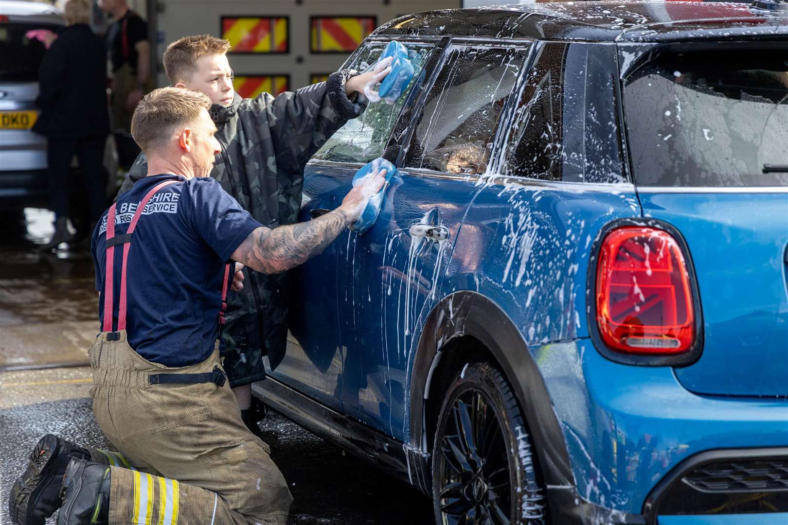 Newbury fire station charity car wash