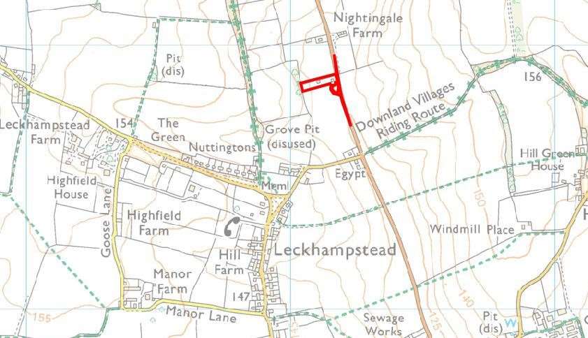 Site of the refused development in Leckhampstead