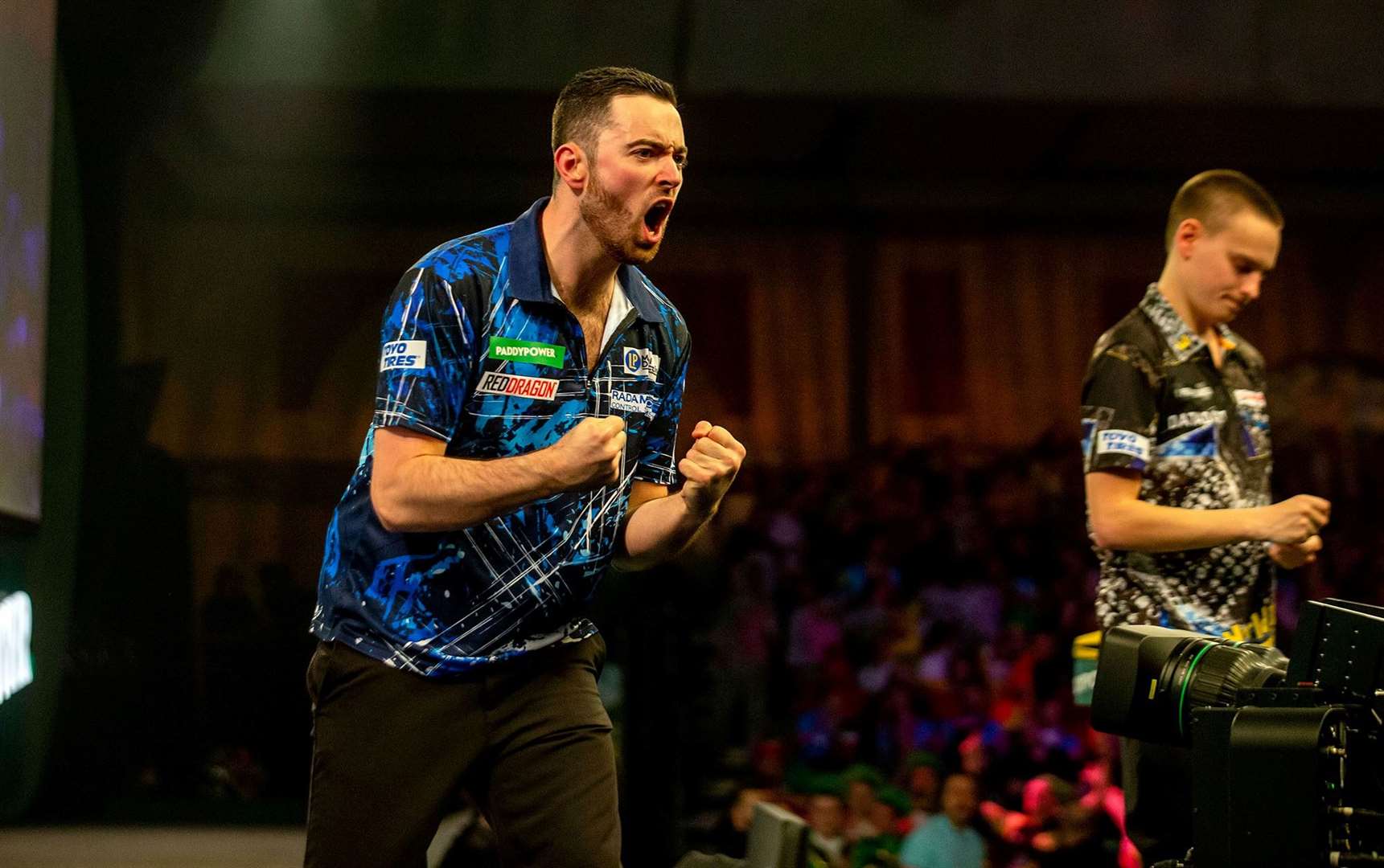 Humphries had to contend with a partisan German contingent in the crowd against Ricardo Pietreczko. Picture: Simon O'Connor/PDC
