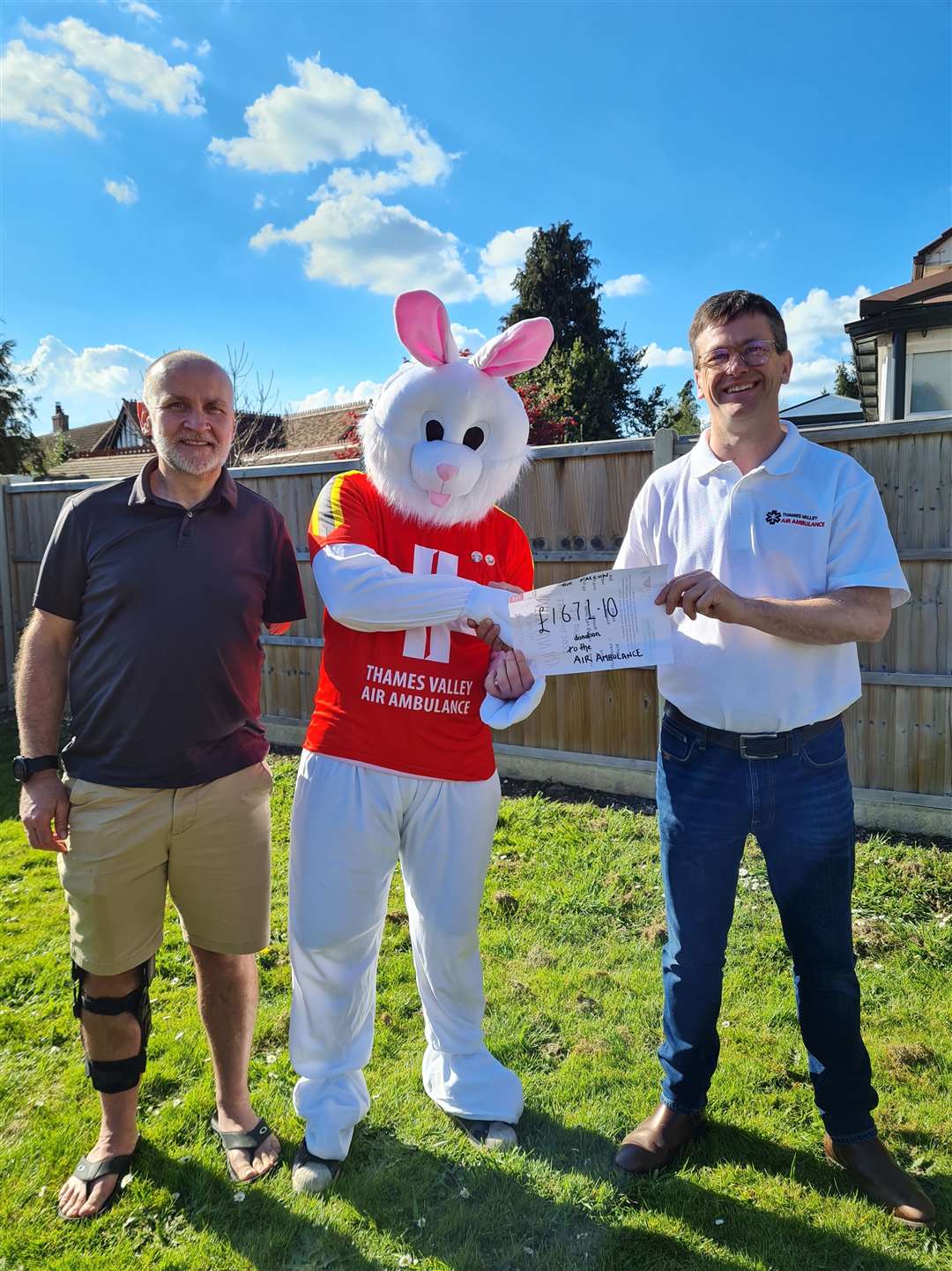 The Easter bunny hopped down to The Castle Inn in Cold Ash. Picture by: Amy Collins