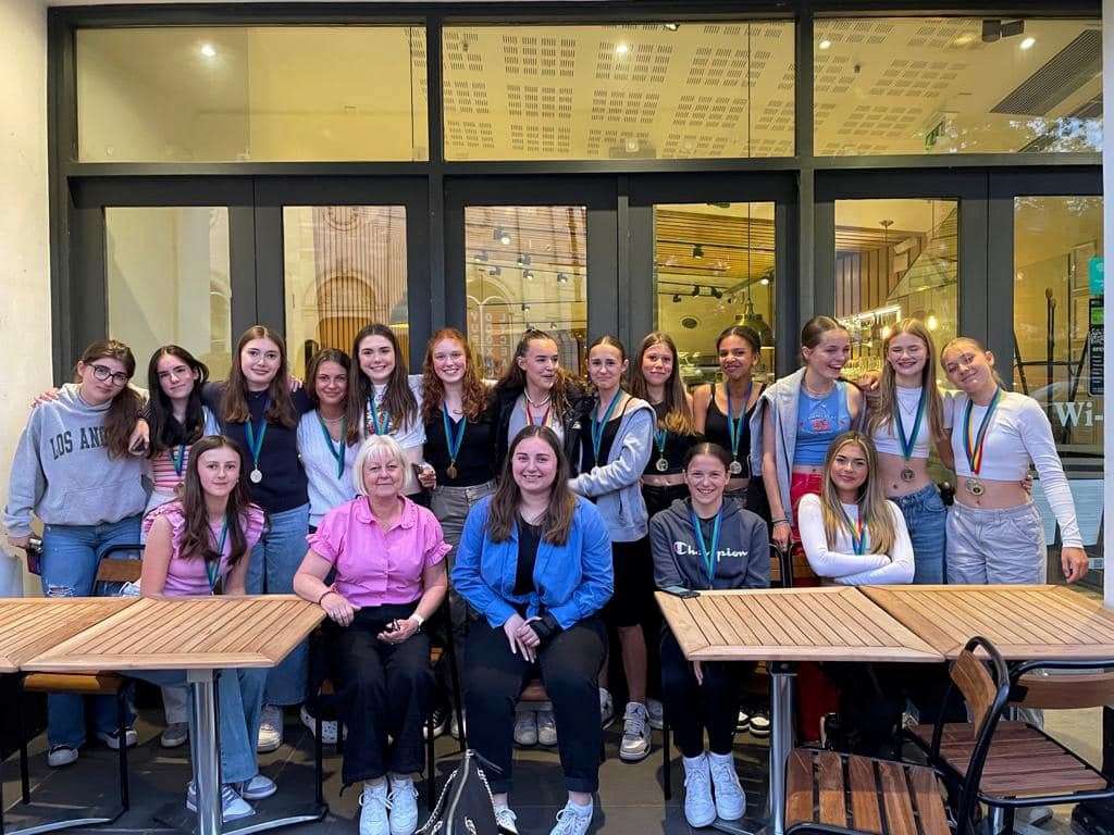 The U14 squad enjoy a celebration evening out at the end of a successful season