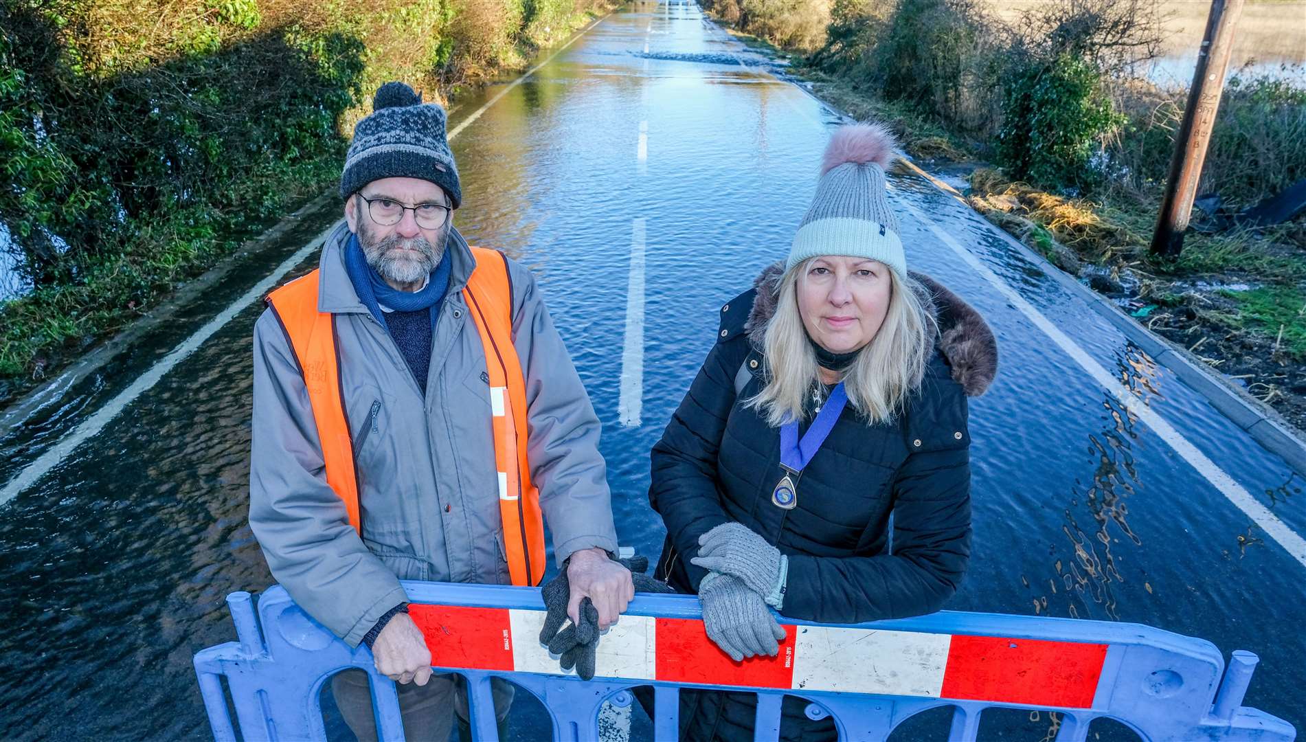 Ward councillor Owen Jeffery and deputy mayor of Thatcham Suzanne Adamantos