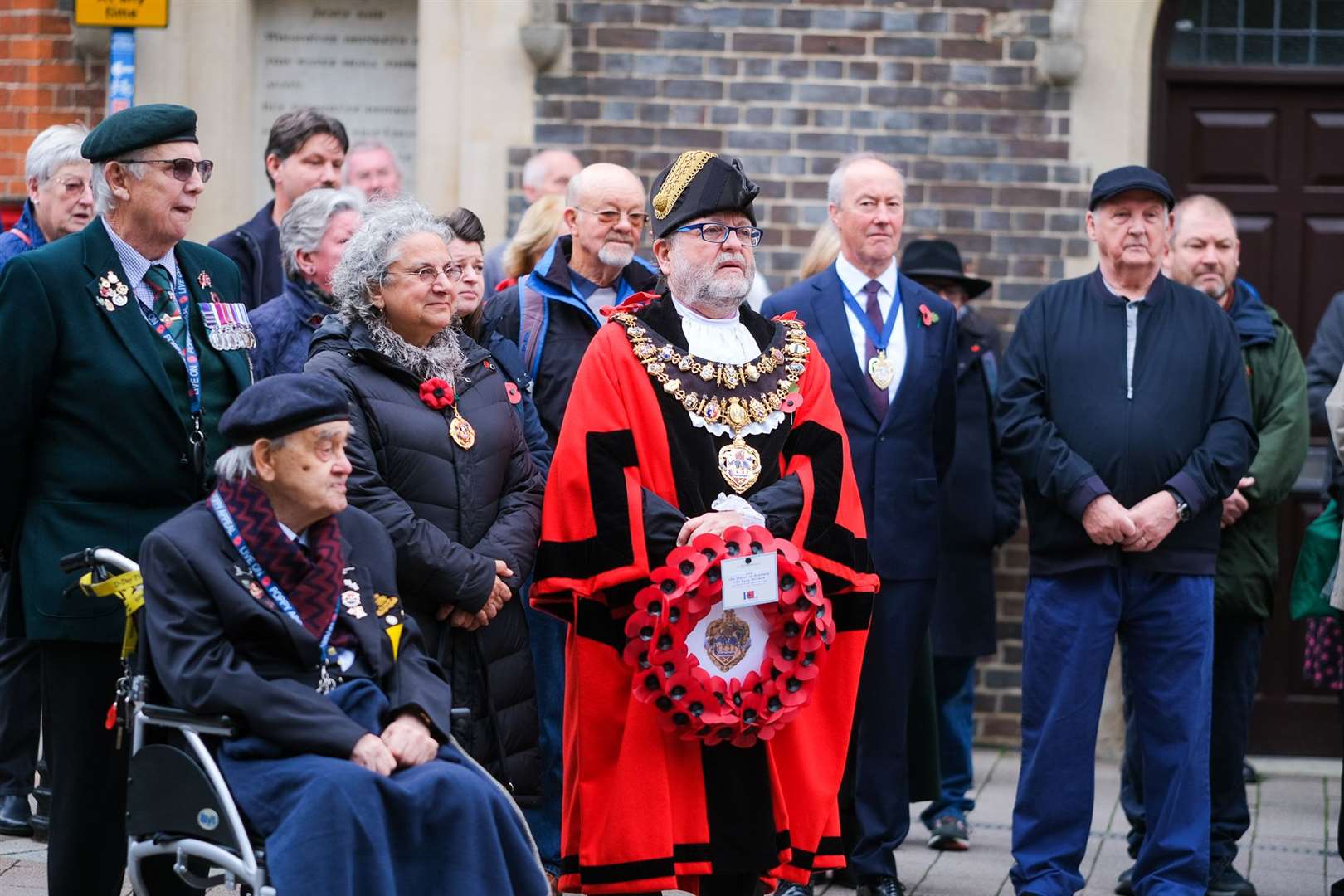 Newbury Mayor, Gary Norman attending the Newbury Remembrance Service