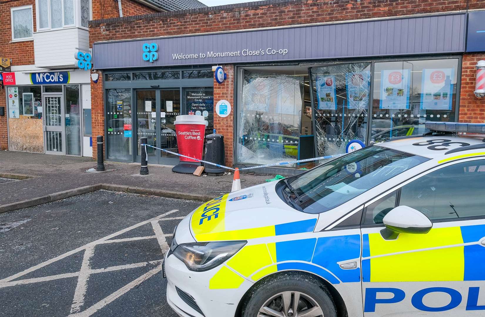 Wash Common's Co-Op store was ram-raided last night. (61895737)