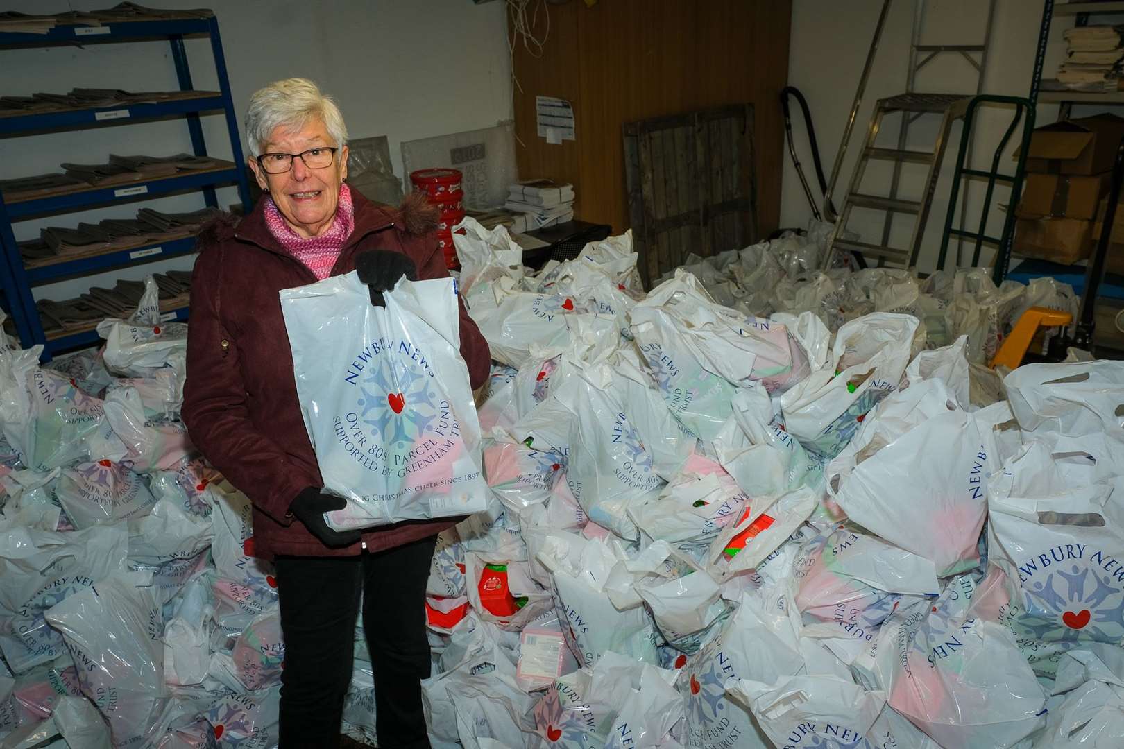 Sue Kitchener helped coordinate the parcels from the NWN offices